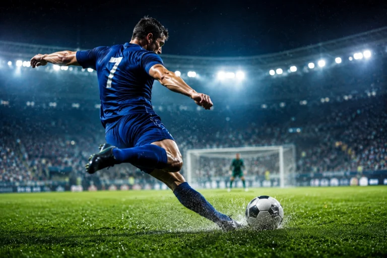 fotógrafo deportivo sacando foto a jugador de fútbol