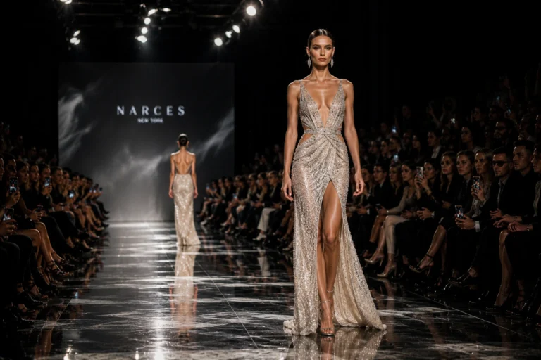 modelo en desfile en Montevideo