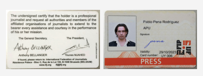 Credencial de prensa internacional