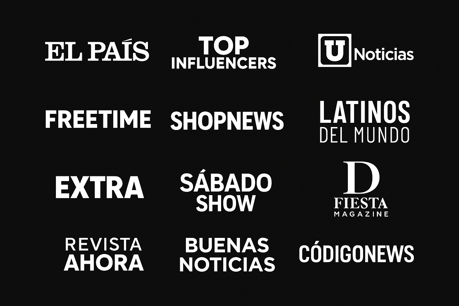 Prensa Uruguaya e Internacional, logos de revistas, diarios, portales