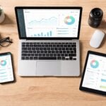 Dispositivos tecnológicos y gráficos de datos