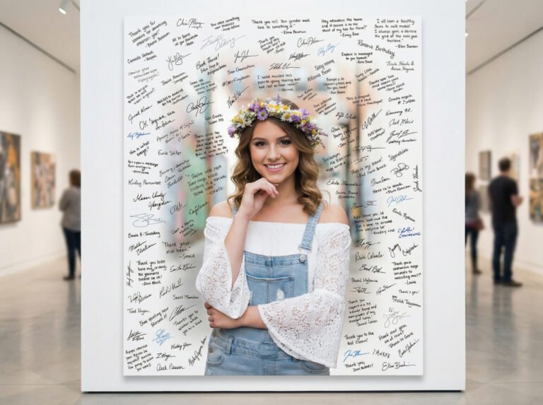 Mural de firma de quinceañera especial