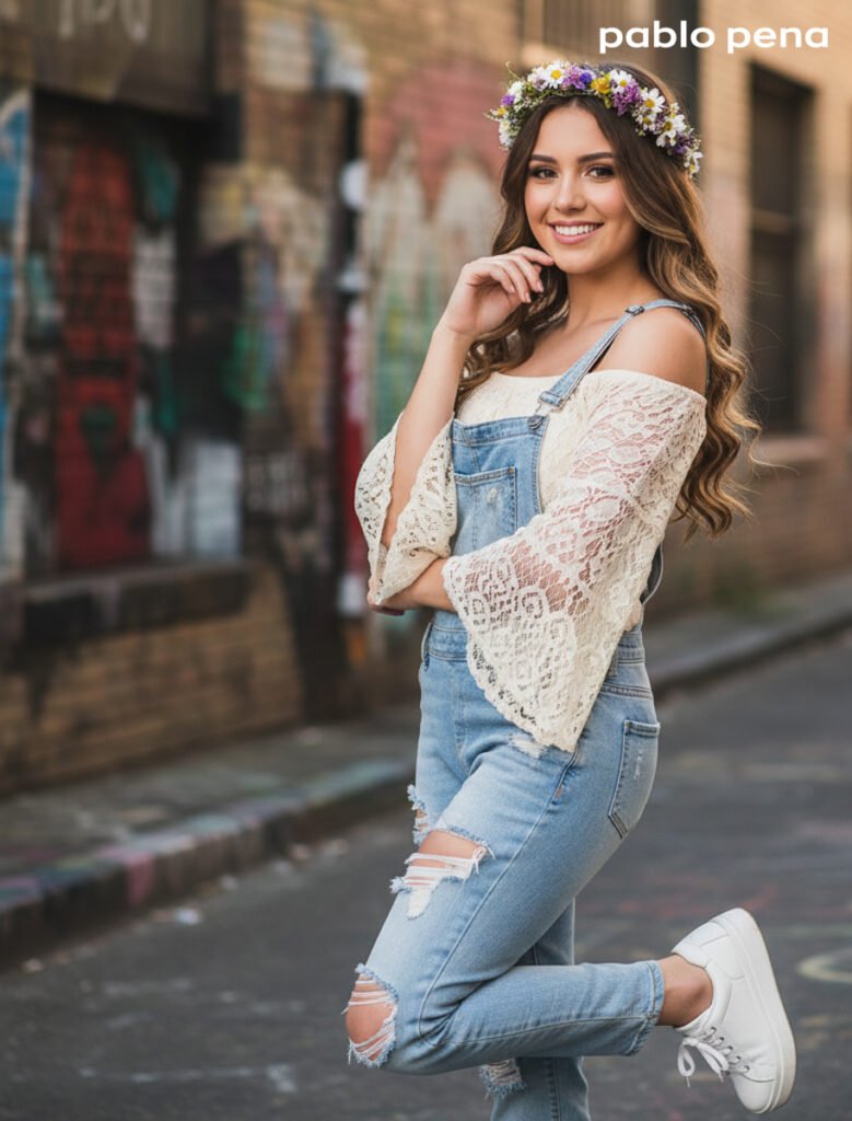 quinceañera en Montevideo con fondo de arte urbano en Palermo