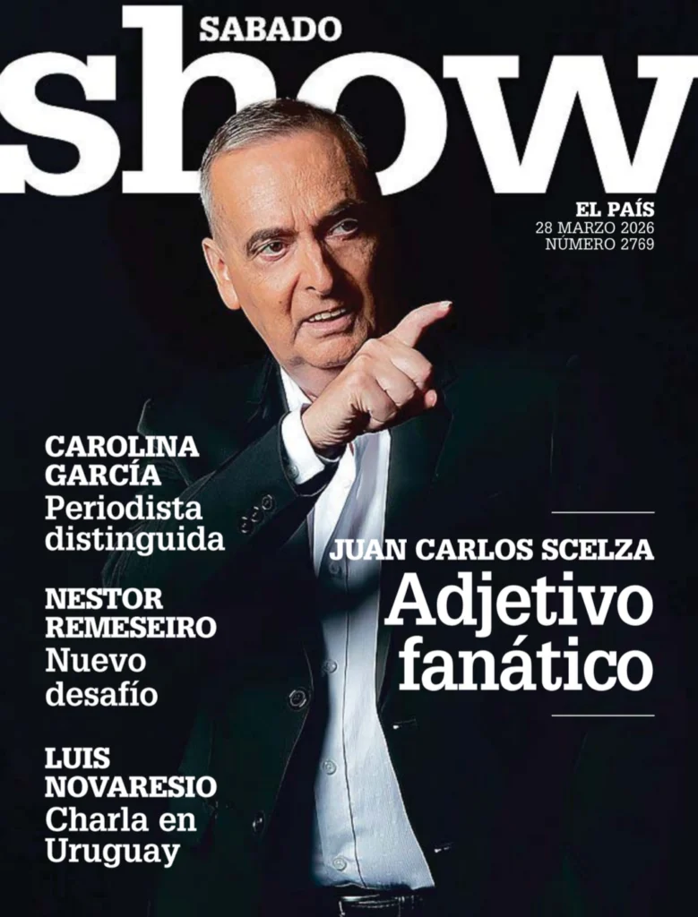 Juan Carlos Scelza periodista deportivo en tapa de Sábado Show