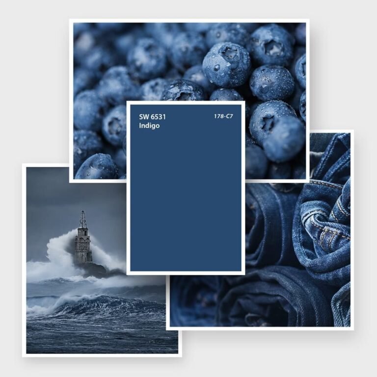 Paleta de colores índigo para un diseño de páginas web