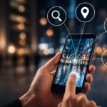 Teléfono móvil con íconos interactivos